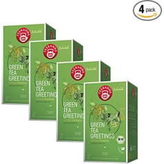 Teekanne Selected Organic Green Tea Greetings 4 gabaliņu iepakojums