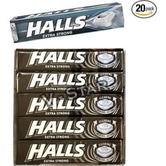 Pilna HALLS saldumu bez cukura 20 x 33 g iepakojumā (īpaši stipra)