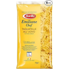 Barilla Emiliane Chef Tagliatelle all'Uovo - 6 gabalu iepakojums (6 x 1 kg)