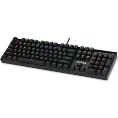 Mehāniskā tastatūra mirax gk-352 rgb aizmugurējais apgaismojums melns