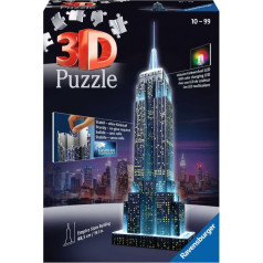 Puzzle 3d ēkas naktī impērijas valsts ēka