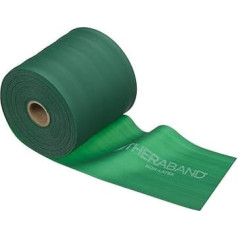 Thera Band Exercise Band 25 m Green Latex-Free Resistive Exercise Band Heavy Resistance Dispenser Pack