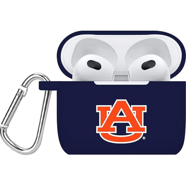 Auburn Tigers silikona futrālis Apple AirPods 3. paaudzes austiņām - Tumši zils