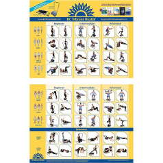 Full Body Vibration Poster, Full Body Vibration Plate, Exercise Chart Workout Poster for Vibration Plate, Exercise Equipment