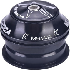 Dilwe velosipēdu galvas komplekts 1 1/8 collu velosipēdu galvas austiņas Alumīnija sakausējuma rezerves galvas komplekts, kas piemērots 44 mm stūres vārpstai un 28,6 mm dakšiņai (melns)