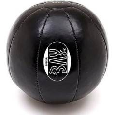 Bay Black Leather 5 Kilos Professional Quality Exercise/Fitness Ball - 5 KG Medicine Ball Exercise Ball un Fitnesa bumba Medicine Ball 5 kg Medicine Full Ball Weight Ball Crossfit Cross Fit