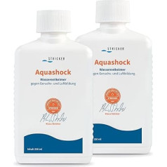 Aquashock Strickerchemie ūdens gultas sterilizators: Divvietīgs 250 ml pudeļu iepakojums 2 ūdens matračiem.