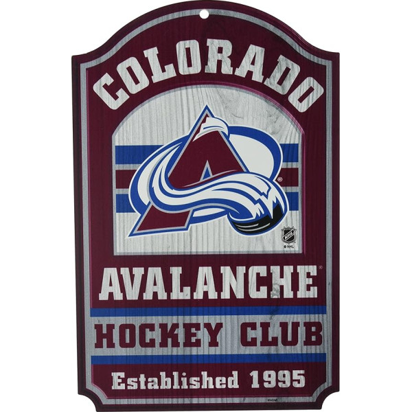 Wincraft NHL NHL Colorado Avalanche 20256014 koka zīme, 11 x 17 collu, melna krāsa