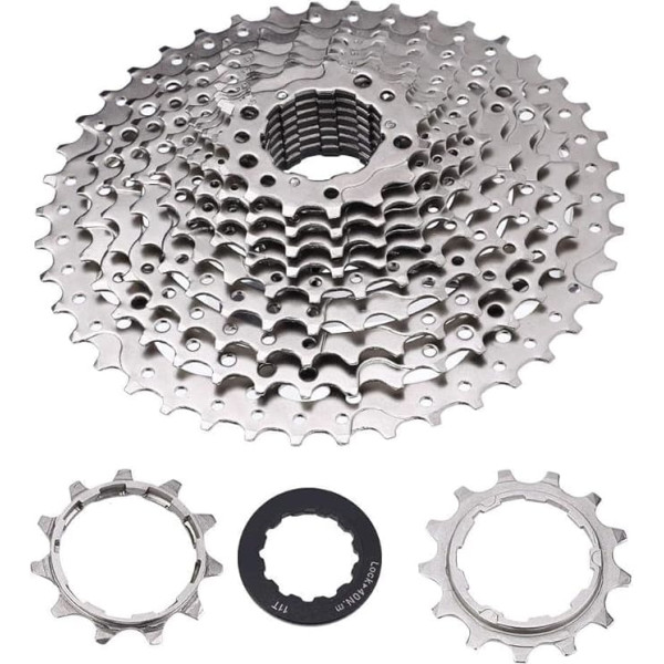 VGEBY 9/10/11/11/12 ātruma 32/36/42/46T ceļa velosipēdu brīvo riteņu kasetes sprocket ātruma kasešu rezerves aksesuāri (9S 11-42T)