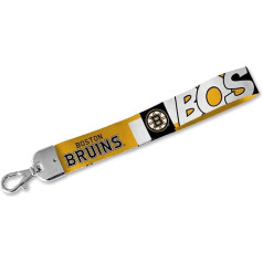 Rico Industries NHL hokeja NHL Boston Bruins Standard Wrist Lanyard Cute Wrist Strap Atslēgu piekariņš sievietēm Vīriešiem Auto atslēgas ID karte Maki Maki Telefons Kamera