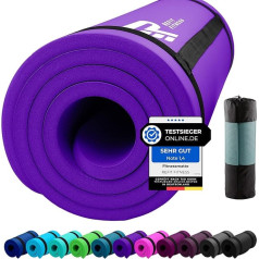 REFIT FITNESS Comfort-Max sporta paklājs 190 x 60 x 1,5 cm [PainProtect & SmartCell NBR] Neslīdošs jogas paklājs + pārnēsāšanas siksna - vingrošanas paklājs - paklājs sporta jogai vingrošanai pilatesam - Izvēlies krāsu tagad