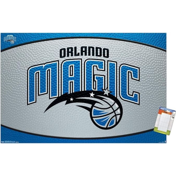 Trends International NBA Orlando Magic - Logo 14 Wandposter, 37,4 x 56,8 cm, Premium-Poster & Passepartout komplekts