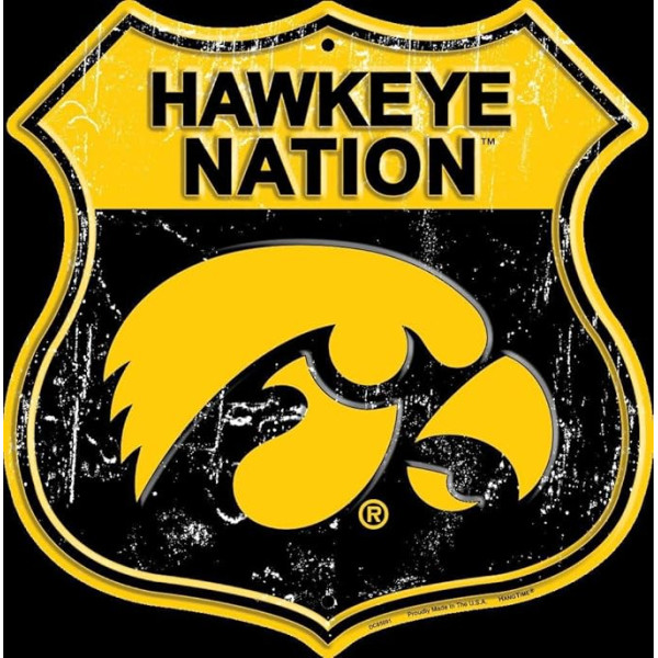 Iovas Universitāte - Iowa Hawkeyes - Routenschild