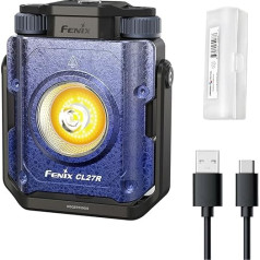 Fenix CL27R kempinga laternas lukturis 1600 lūmenu USB-C uzlādējams ūdensizturīgs pārnēsājams ar baltām un sarkanām LED diodēm un Lumentac organizatoru viesuļvētru elektroenerģijas padeves pārtraukumiem, avārijas situācijām un būvlaukum