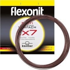 Flexonit Unisex - Pieaugušajiem 10C4050801029614C10 Tērauda aukla makšķerēšanai, pārdod pa metriem 1x7 20 m 0,21 mm 4,1 kg, krāsains, normāls