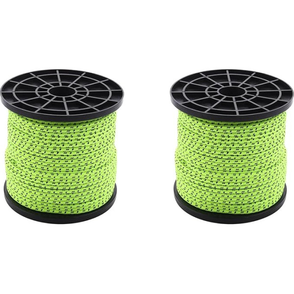 MINIDAHL 2 gab 4mm 50M / 16.4Ft Glow In The Dark Reflective Tents Rope Tents Cord Camping Cord