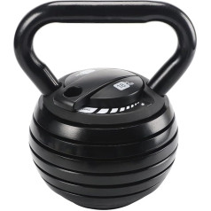 #DoYourFitness Regulējams Kettlebell, regulējams Kettlebell izgatavots no cieta čuguna melnā vai zelta krāsā, Max 18kg