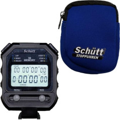 Schütt PC-71 Stopwatch with Bag (8 Memory | Timer/Pacer) - Digital Professional Stopwatch with Pressure Point Mechanism | Splash-proof