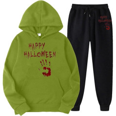 Sieviešu skriešanas tērpu komplekts, Hoodie un Jogging Bottoms, Hoodie Suit Blood Injury Horror Running Suit divu gabalu Hooded Sweatsuit Baggy Casual Leisure Suit Modern Festive Sports Set Jogger