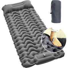 Cunbayi Camping Sleeping Mat Pašnepiepūšams 9 cm biezs ultraviegls āra kempinga paklājs ar kāju sūkni Camp Bed Salokāms maza izmēra iepakojuma piepūšamais guļammaiss