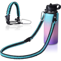 Wongeto Paracord rokturis plecu siksna saderīgs ar Hydro Flask Wide Mouth ūdens pudeles siksna