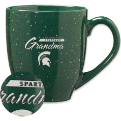 Rico Industries NCAA Michigan State Spartans Grandma 16 oz lāzera gravēts keramikas kafijas krūze ar plankumiem