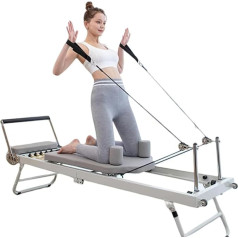 Pilates reformators mājas vingrinājumiem, jogas aprīkojums, pilates aprīkojums, daudzfunkcionāla saliekamā jogas gulta, pilates gulta, piemērota iesācējiem un pieredzējušiem lietotājiem