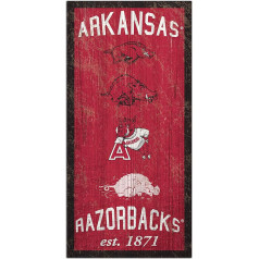 Fan Creations NCAA Arkansas Razorbacks Unisex University of Arkansas Heritage zīme, komandas krāsa, 6