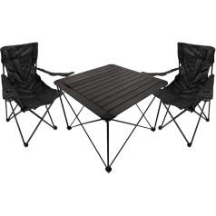 Mojawo 3 gab. kempinga mēbeļu komplekts Camping Festival L 70 x W 70 x H 56 cm 1x kempinga galds Kempinga krēsli Materiāls Oxfort Salokāms