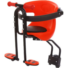 WDRENTOOL velosipēda bērnu sēdeklis, bērnu sēdeklis velosipēda priekšā ar rokturi un pedāļiem, nesošais svars 20 kg, velosipēda sēdeklis bērniem kalnu velosipēdam, vīriešu un sieviešu velosipēdiem