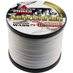 Ashconfish Pīta zvejas līnija - 16 pavedieni Hollow Core zvejas stieple 100 m / 109 jardi Izturīgs pret nodilumu Incredible Superline Zero Stretch UltraThin Diametrs austs pavediens