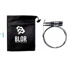 Blor Jump Rope Pro alumīnija tērauda un neilona ergonomiski neslīdošas rokturi, kas ideāli piemēroti svara zudumam, boksam, krosam ar pārnēsāšanas somu