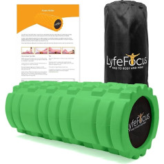 LyfeFocus Premium Trigger Point Foam Roller - Multi spiediena punktu putu rullītis muskuļiem - speciālistu apstiprināts sporta masāžas rullītis dziļo audu terapijai - Mērķtiecīgi uz mezgliem,