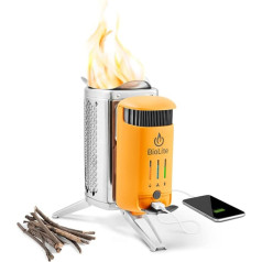 Biolite CampStove 2 malkas plīts un USB lādētājs