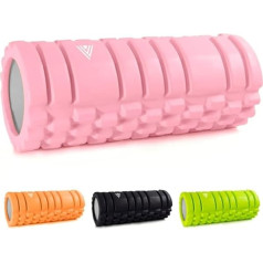 The Vinchu Foam Roller - Deep Tissue Massage Muscle Roller and Stretching Devices for Sustainable Strength and Myofascial Trigger Point Release (Pink, L)