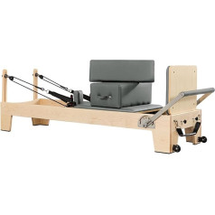 Salokāms Pilates Reformer, Pilates Fitnesa aprīkojums Maple Wood Pilates gultas stiprības treniņš mājas lietošanai Pilates jogas studijas treniņu aprīkojums