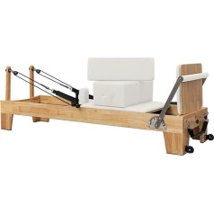 MACITA Pilates Reformer Machine Home, regulējama daudzfunkcionāla intensitātes Pilates gulta, vingrošanas jogas aprīkojums, ideāli piemērots Pilates mīļotājiem