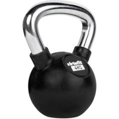 VirtuFit Kettlebell - gumijas - hromēts - no 4 kg līdz 32 kg