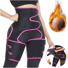 GRACETOP jostas treneris sievietēm, regulējams 3-in-1 ķermeņa veidotājs augšstilbu trimmeris Butt Lifter Slimming Elastīgums Slimming Body Shaper Sport Workout Girdle Belt High Waist