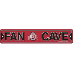 Ohio State Buckeyes Fan Cave Sign 10.2 x 48.3 cm Road Sign NCAA