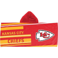 Northwest NFL Kansas City Chiefs Unisex jauniešu pludmales dvielis ar kapuci, 21