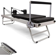 AVSMGP Pilates Reformer komplekts Reformer Pilates mašīna Salokāma Pilates treniņu gulta stiepšanai, līdzsvara vingrinājumiem un treniņiem Pilates Reformer mašīna mājās