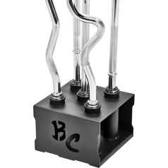 Bad Company Dumbbell Bar Stand I Floor Stand for Barbell, SZ, Curl and Triceps Bars for 30/31 mm or 50/51 mm Dumbbell Bars