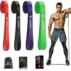 LEEKEY Resistance Bands, Exercise Bands Pull Up Assist Bands - Workout Bands Set - Mobility Band Powerlifting Bands for Men and Women Fitness Training, Physical Therapy, Home Workouts