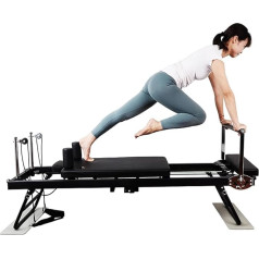 Llchaensc Salokāms Pilates Reformer mašīna mājām Augsta ventilatora sakausējuma atsperes tērauda struktūra 260 lbs svara ietilpība spēka treniņiem spēka treniņiem spēka treniņiem