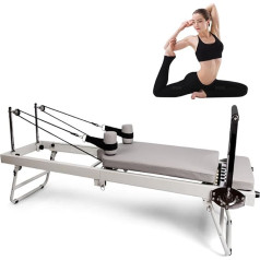 Llchaensc Pilates Reformer mašīna, salokāms Pilates aprīkojums mājas treniņiem, salokāms Pilates Reformer mašīna mājās un sporta zālē