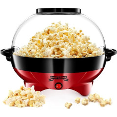 Gadgy Popcorn Maschine groß - Retro Popcorn Maker 5 L - Popcorn Maker mit Antihaftbeschichtung und abnehmbarer Heizfläche - Popkorn Maschine rot - Popcornmaschine 800W - Popcorn machine