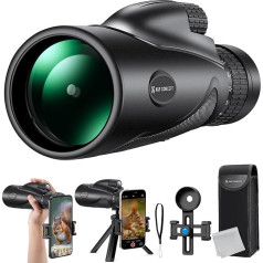K&F Concept 8-32 x 50 HD monokulārais teleskops ar nepārtrauktu tālummaiņu un mobilā tālruņa klipu putnu vērošanai, medībām, pārgājieniem, koncertiem