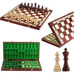 Schön Tournament Schach Spiel Set NO. 8 | Master Of Chess | Edles Schachbrett Groß 50cm | Buche und Birke Schachspiel Holz Hochwertig - Staunton Chess Set für Alle