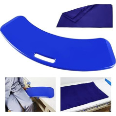 LOSCHEN Transfer Board, Patient Slide for Transferring Patients or Handica from Wheelchair to Bed, Toilet, Bathtub, Slide Board with Tubular Slide Cloth (Blue)